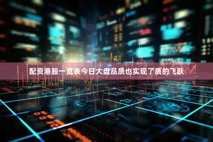 配资港股一览表今日大盘品质也实现了质的飞跃